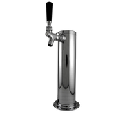 Draft Beer Tower | 3" Chrome | 1 Faucet